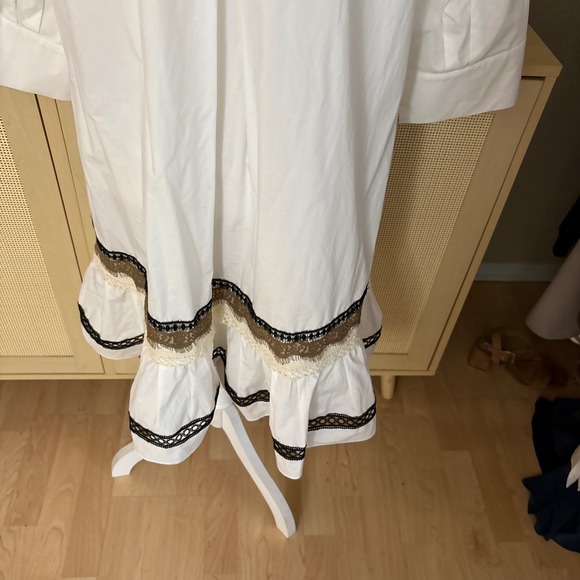 Dorothee Schumacher Lace-trimmed Cotton Minidress Size 3 / US Medium Cotton - Picture 7 of 10